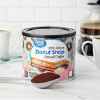 Great Value Donut Shop, 100% Arebica Medium roast Ground Coffee, 30.5 Oz, Medium roast with bright and balanced flavor, Ready to Brew