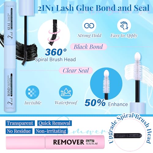 Natural Lash Extension Kit Wispy Lash Clusters Kit Lashes Clusters C Curl Cluster Eyelash Extension DIY Cluster Lashes with Lash Bond Seal Lash Glue Remover Lash Tweezers Individual Lashes