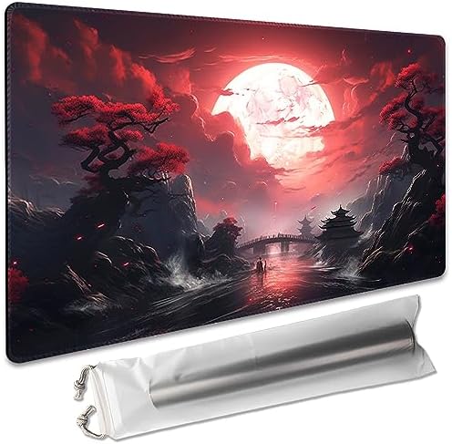 Board Game 14x24in MTG Playmat Compatible for OCG CCG RPG TCG Playmats (Blood Moon Secrets)