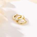 Kelli Myers 14K Gold Huggie Earrings Small Hoop Earrings 18mm