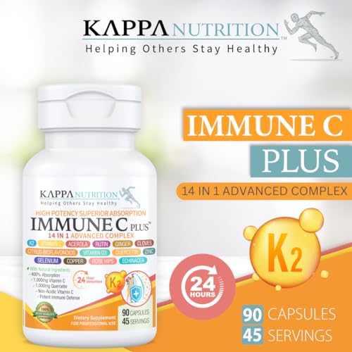 Quercetin 1,000mg, Vitamin C 1,000mg, Zinc 50mg, Vitamin D3 5,000iu, Selenium, Copper, Acerola, Ginger, Rutin, Bitter Orange, Rose Hips, Echinacea, Immune C Plus, 14 in 1 Immune C Plus (120 Count)