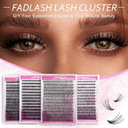 Individual Lashes Large Tray D Curl Lash Clusters 10D 20D 30D 40D Individual Lash Extensions Cluster Lashes Lash Extension Supplies Eyelash Clusters (20D-0.07D, 11mm)