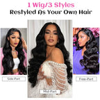 26 Inch 13x6 Lace Front Wigs Human Hair 200% Density Body Wave Lace Front Wigs Human Hair Pre Plucked Glueless Wigs Human Hair For Women HD Lace Frontal Wig Human Hair With Baby Hair