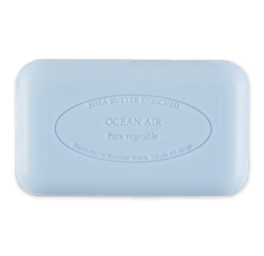 Pre de Provence Artisanal Soap Bar, Natural French Skincare, Enriched with Organic Shea Butter, Quad Milled for Rich, Smooth & Moisturizing Lather, Ocean Air, 5.3 Ounce