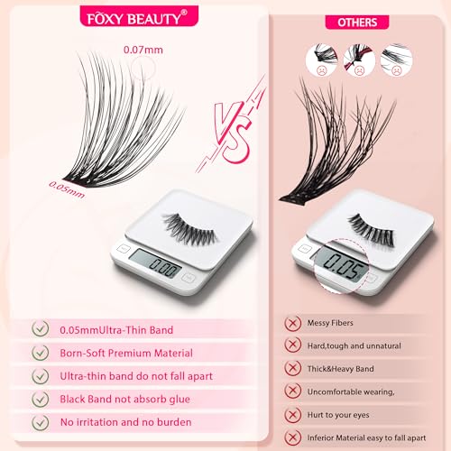 Lash Clusters - Lash Clusters Kit Lash Extension Kit with Lash Bond and Seal Cluster Eyelash Extensions Eyelash Clusters 20D30D40D50D-0.07D Lashes Clusters Eyelash Extension Kit DIY at Home Eyelashes