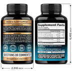 GABA L-Theanine 900 mg - Made in USA - Magnesium | Vitamin B6 - Calm, Sleep, Relaxation & Mood Support - 750 mg Gamma AminoButyric Acid, 150 mg L-Theanine - Non-Habit Forming, Vegan - 120 Capsules