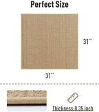PADOOR Non Slip Stair-Treads Matching-Mat for Wooden Steps, Square Rubber Backing Non Slip Stair Landing Mat 30x30 inch