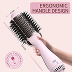 Hair Dryer Brush Blow Dryer Brush in One Upgraded 4 in 1 Hair Dryer and Styler Volumizer with Negative Ion Anti-frizz Ceramic Titanium Barrel Hot Air Brush Hair Straightener Brush