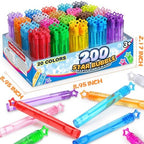 200 Pcs 20 Colors Mini Star Bubble Wand Bulk in Gift Box, Neon Bubbles Party Favors For Kids, Classroom Giveaways, Goody Bags Stuffer, Carnival Prizes Toy, Birthday Treats, Party Supplies for Toddlers