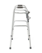 Caring Two-Button Folding Walkers Without Wheels, 300 lbs Weight Capacity - Robust & Adjustable Mobility Aid for Elderly and Disabled Individuals - 1 Count