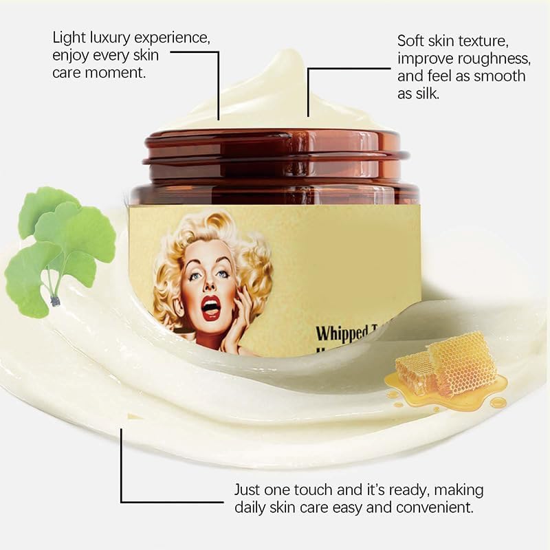 Whipped Beef Tallow Moisturizer with Manuka Honey, Grass Fed Organic Face Balm, Unscented, 4.2 oz