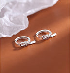 Reffeer Solid 925 Sterling Silver Minimalist Hoop Earrings for Women Teen Girls CZ Hoop Earrings Cartilage Helix Hoop Earrings Huggie (A-Silver)