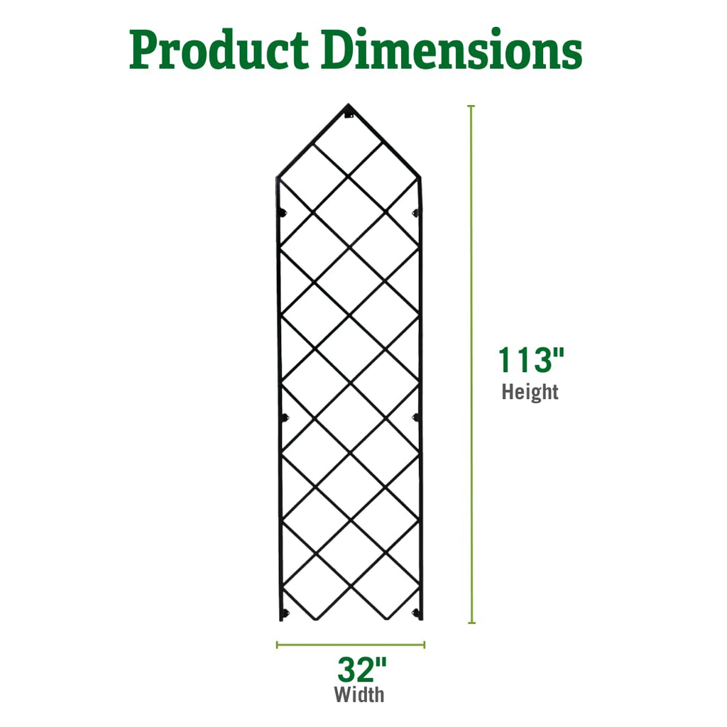 Gardener's Supply Company Lattice Gable Wall Trellis, 32" W x 113.5" H