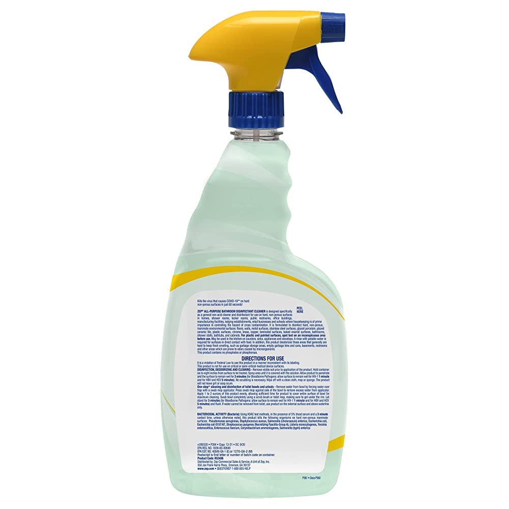 Zep HomePro All-Purpose Bathroom Disinfectant Cleaner - 32oz (Case of 6)