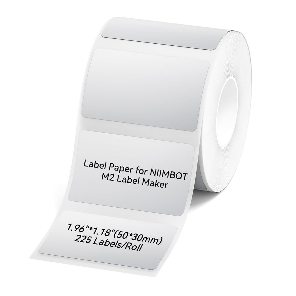 NIIMBOT M2/M3 Thermal Transfer Labels 1.96" x 1.18" (50x30mm) Silver