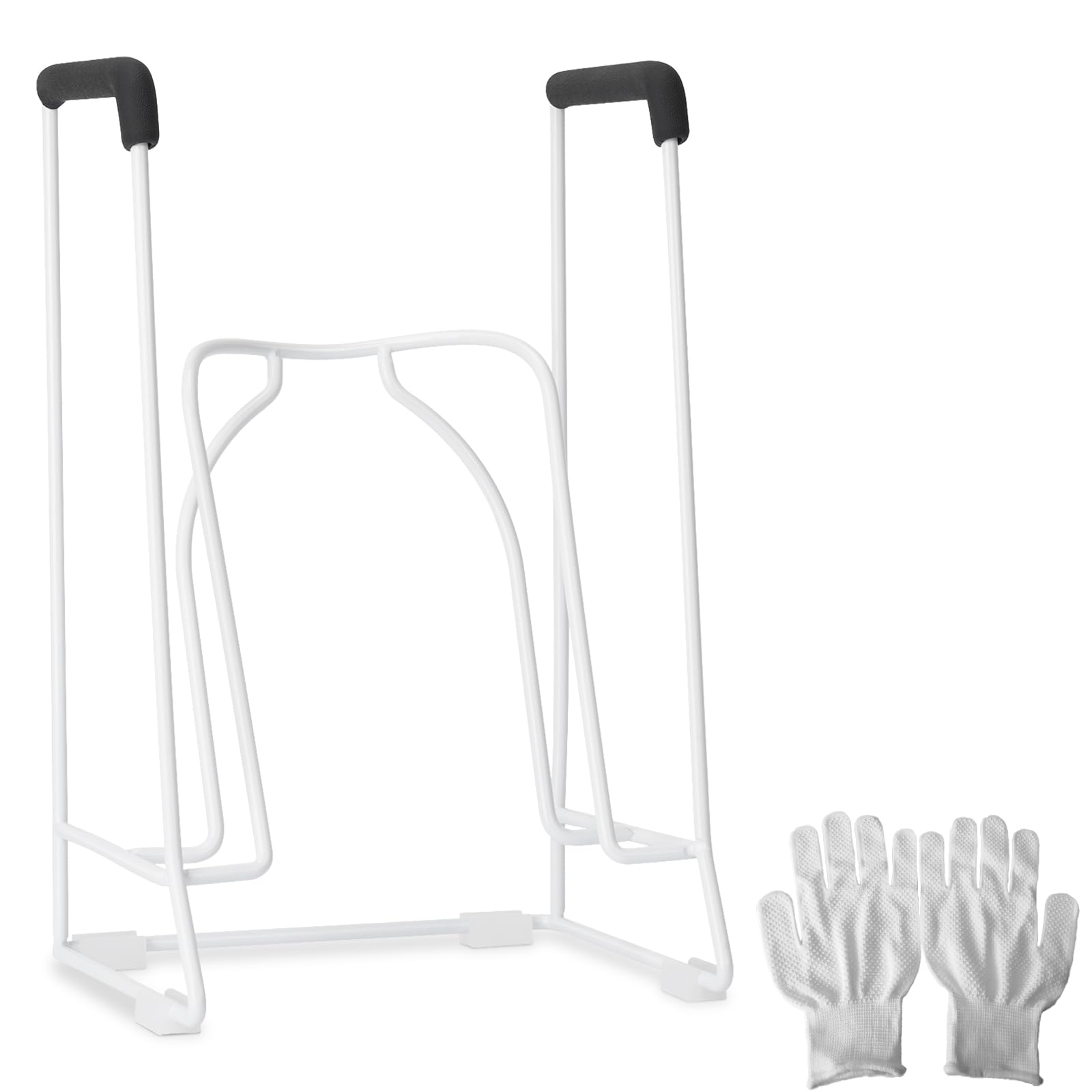 Zipcase Large Size Stocking Donner, Sock Aid Tool to Put on Compression Socks for Large Calves from 18" to 20" in Circumference(Compatible for JOBST,SB SOX,CHARMKING,FITRELL,Bluemaple,COOLOVER) White