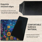 Playmats for Magic: The Gathering MTG Card Game Mat Plus 50 Pcs Card Sleeves, 24 x 14 inch TCG Mat with Stitched Edge for Commander Deck Duskmourn Board Game, Vibrant Wildflowers