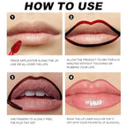 6PCS Lip Liner,Peel Off Lip Liner Tattoo, Peel Off Lip Stain, Long Lasting Lip Stain Peel Off, Infused with Hyaluronic Acid & Vitamin E, Makeup Gift for Women