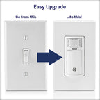 Leviton Humidity Sensor Switch for Bathroom Exhaust Fan, Automate Ventilation, Air Circulation, Moisture Control, ¼ HP, Single Pole, DHS05-1LI, Ivory