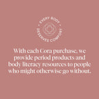 Cora 100% Organic Cotton Topsheet Period Liners (84 Regular Period Liners)