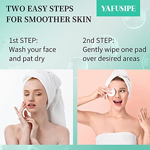 Glycolic Acid Toner Pads 35% AHA Facial Resurfacing Exfoliate Salicylic Acid Exfoliating Face Wipes Chemical Peel Exfoliant Peeling Pads for Beauty Fine Lines Wrinkles 50 Pads