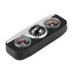 Car Thermometer, Hygrometer 3 in 1 Ball, Multi Functional Reading with Self Adhesive Tape, Black, Compact Size