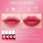 Lip Tint Stain Set, Korean Water Tint Lightweight Non-sticky, Waterproof Long Lasting Liquid Blush & Lip Stain, Transfer-Proof, Matte Finish Lip Color Makeup (fruit farm)
