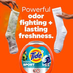 Tide Power Pods Laundry Detergent Pacs with Febreze Sport, 32 Count, Febreze Freshness with Sport Odor Defense