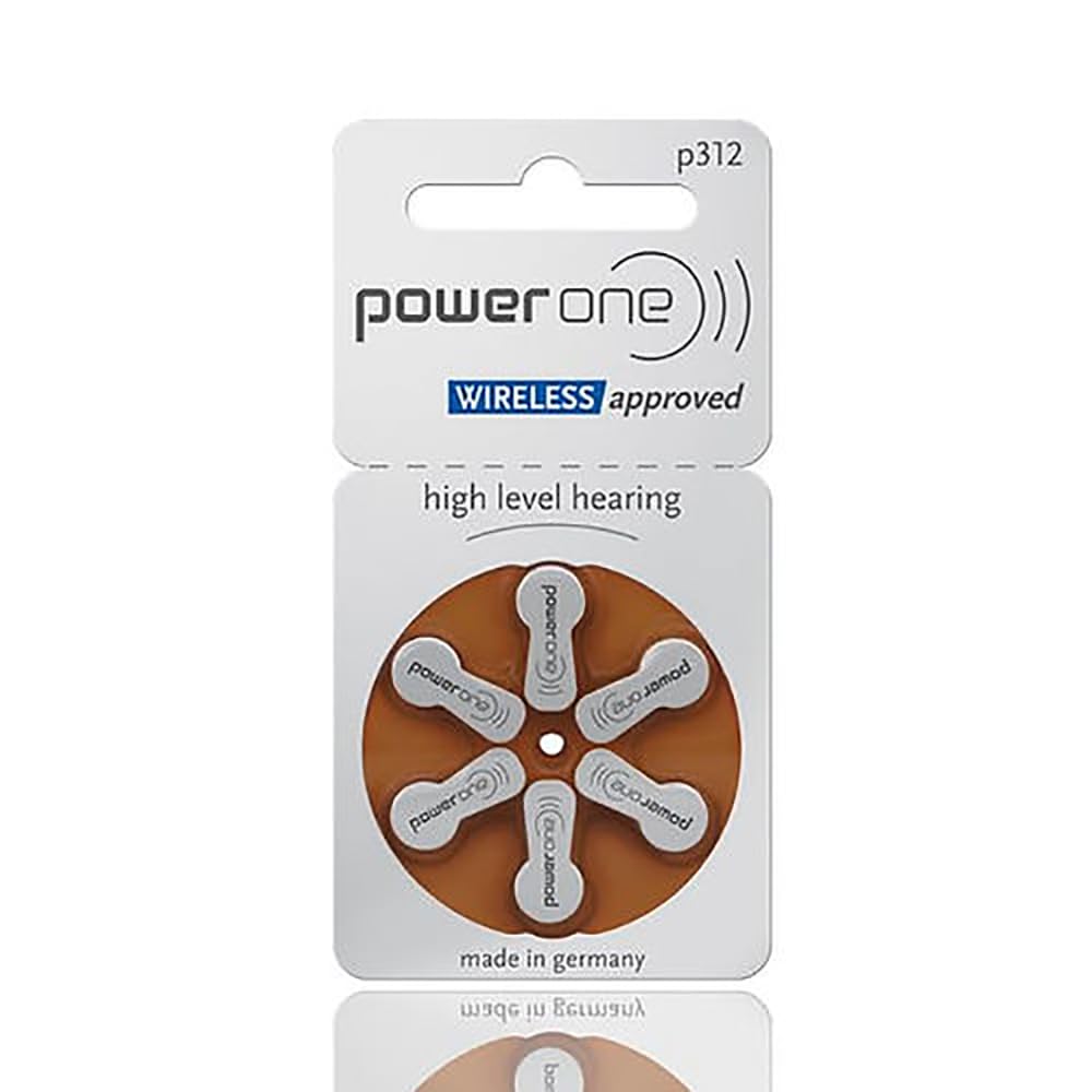 Size P312 Powerone Hearing Aid Batteries, 60 Count