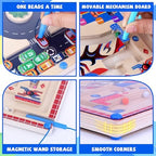 2 in 1 Magnetic Color and Number Maze,Montessori Toys for Toddler Boys,Wooden Magnet Balls Puzzles,Toddler Busy Board Game,Preschool Learning Activities