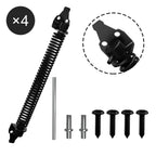 skysen 4 Pack 14" Fence gate Spring self Closing and Adjustable for Wooden or Vinyl Fence,Carbon Steel,Black(gate spring-14"-4)