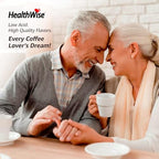 Healthwise Low Acid Coffee K-Cups - Soothe Acid Reflux & Heartburn, Gentle on Sensitive Stomachs, Eases Digestive Discomfort - Classic Columbian Supremo (Unflavored) - 12 Count (Pack of 1)