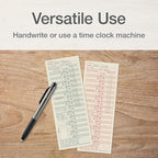 Adams Time Cards, Bi-Weekly, 2-Sided, Overtime Format, 3-3/8" x 9", Manila, Green/Red Print, 200-Count (9675-200)