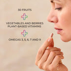 JuicePlus+ Fruit Blend: Plant-Based Whole Food Supplement with Apple, Peach, Cranberry, & More! - Vegan, Gluten-Free, Non-GMO, Kosher - Packed with Plant-Based Vitamins - 1 Bottle (60 Servings)