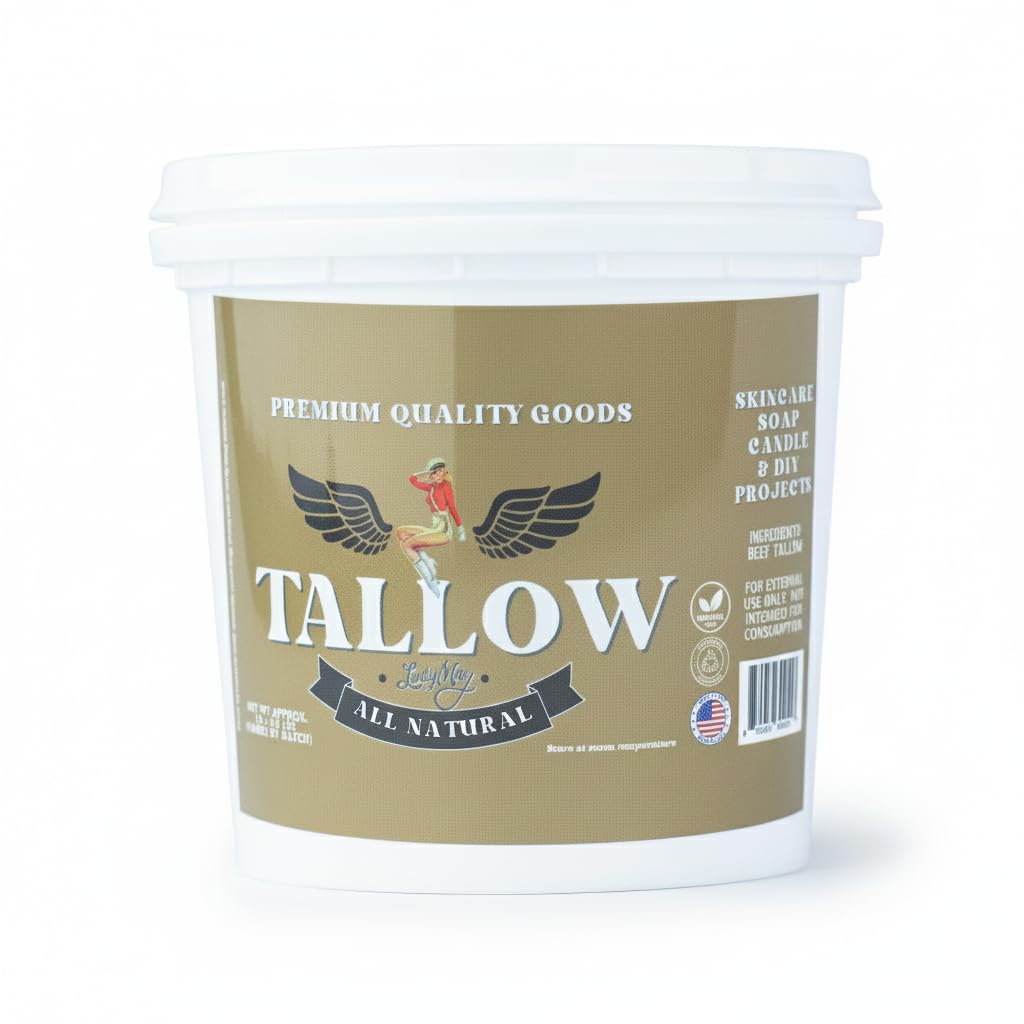 Bulk Grass-Fed Beef Tallow for Soap, Skincare & Candles | 2,8,16 lbs | Maker-Proven Quality