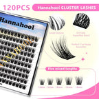Large Tray,10-20mm to Choose DIY Eye Lashes Extensions 120 Cluster Wide Stem Eyelashes Soft and Lightweight Individual False Eyelashes Dramatic Look (8mm)