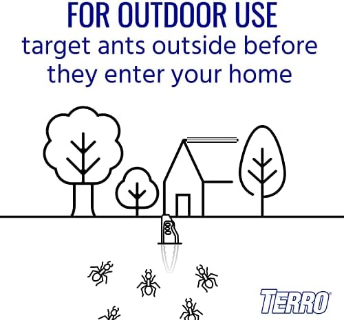 TERRO T1813B Outdoor Ready-to-Use Liquid Ant Bait Stake Ant Killer Trap - Kills Common Household Ants - 12 Bait Stakes
