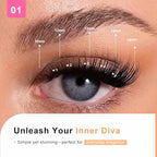 Lash Clusters Kit, Wispy Clusters Lashes Extension Kit, 144 Cluster Eyelash Extensions Soft Individual Lashes Volume, with Clusters Lash Glue Remover Applicator(01C-KitPlus)