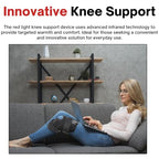 100% Medical Grade Red Light Therapy for Knee Pain Relief, Adjustable 850nm Near Infrared 660nm Red Light Wrap, Heated Knee Brace Device For Stiffness, Recovery and Joint Support