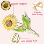 Flower Metal Hair Claw Clips 6 Pcs Cute Large Tulip Hair Claw NonSlip Hair Barrettes Strong Hold Hair Clamps Fashion Hair Accessories for Woman Girls with Long Thick Thin Curly Hair (B Style)