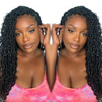 LIYATE 24 Inch Goddess Locs Crochet Hair Boho Faux Locs Crochet Hair for Black Women Soft Locs Crochet Braids With Curly End, 6 Packs 1B