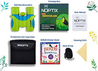 Binoculars for Kids, Girls or Boys Real Kids Binoculars in Vibrant Green Blue - Includes Sticker Book with 40 Bird Species - Small Toys for Toddlers
