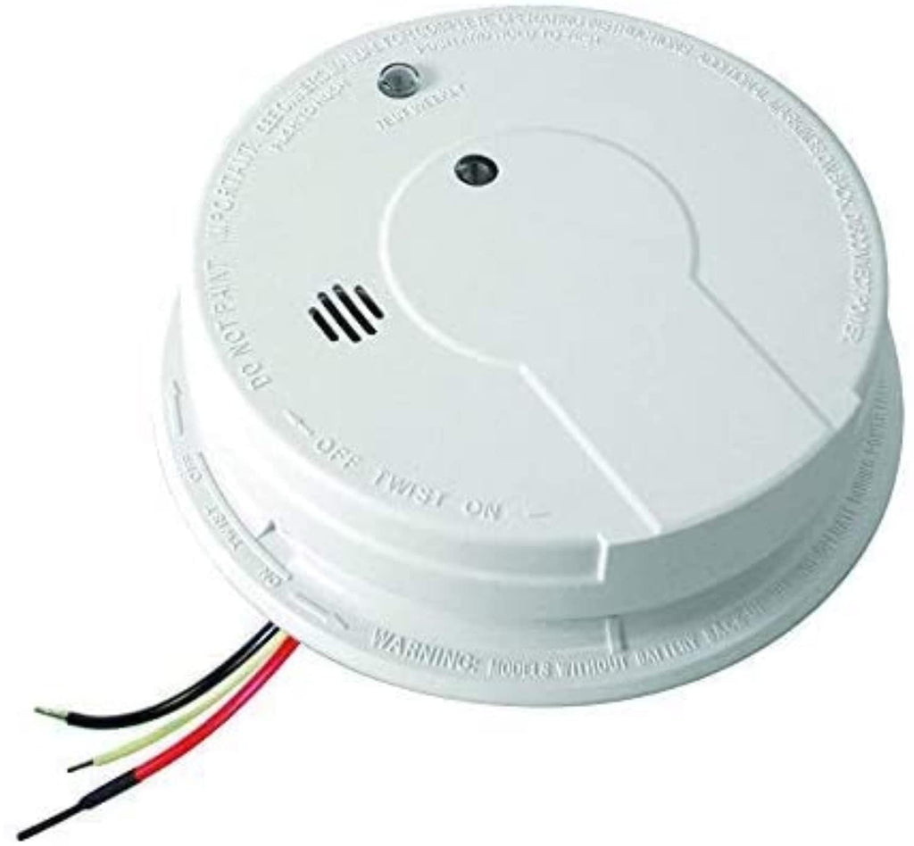 Kidde 21026063 AC Hardwired Smoke Detector Alarm with 9V Back up and Front Load Battery Door, White