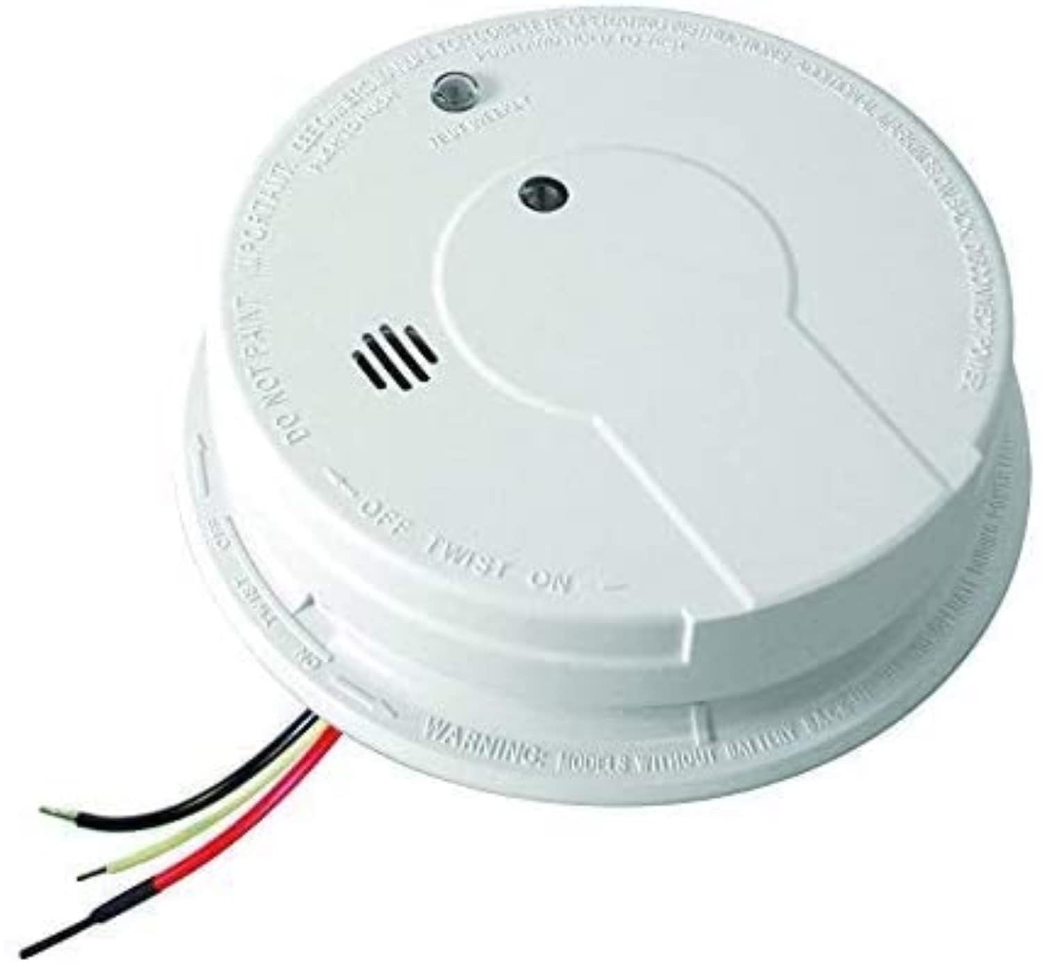 Kidde 21026063 AC Hardwired Smoke Detector Alarm with 9V Back up and Front Load Battery Door, White