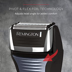Remington Foil Shaver, Electric Razor for Men, Cordless Rechargeable with Pop Up Trimmer, Pivot & FlexFoil Technology, Lightweight Handheld Design, Black