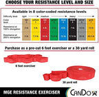 CanDo Multi-Grip 6 Foot Exercise Resistance Band with Hand/Foot Loops for Total Body Workouts, Training, Rehab, Stretching and Therapy