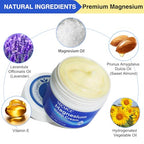 Magnesium Cream for Sleep - Topical Magnesium Oil for Feet, Pure Premium Magnesium Lotion for Body with Vitamin E and Almond Oil for Muscle Soreness, 2pcs