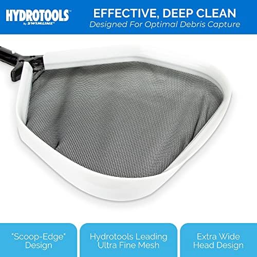 HYDROTOOLS By SWIMLINE 80900 Professional Series Service-Grade Leaf Skimmer Head With Extra Large Scoop Edge For Swimming Pool Spa Pond Hot Tub Leaves Bugs Debris Cleaning Heavy Duty Extra Large
