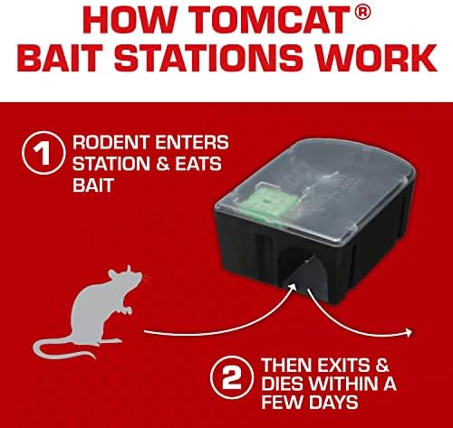 Tomcat Rat & Mouse Killer Child & Dog Resistant, Disposable Station, 1 Pre-Filled Ready-To-Use Bait Station