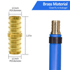 90pcs 1/2" PEX Fittings, Elbow TEE Straight Couplings Set, PEX Brass Crimp Fitting Combo with Tees, Elbows, Straights